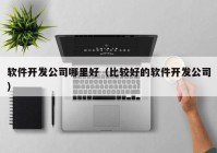 软件开发公司哪里好（比较好的软件开发公司）