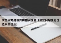 大型网站建设兴田德润优惠（企业网站优化优选兴田德润）