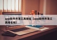 app软件开发工具排名（app软件开发工具排名榜）